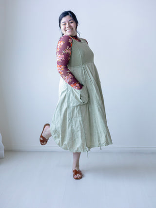 Sage Green Everyday Mineral Wash Jumper Dress