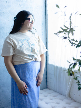Blue Bow Oversized T-shirt