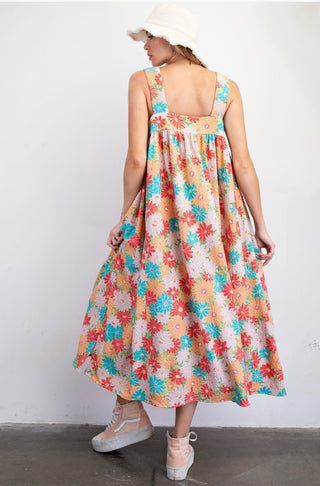 Summer is Here Floral Jumper Dress