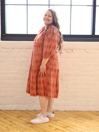 Clay Polka Dot Midi Dress