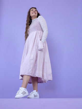 Lilac Everyday Mineral Wash Jumper Dress