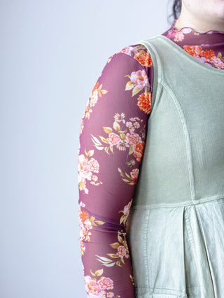 Sage Green Everyday Mineral Wash Jumper Dress