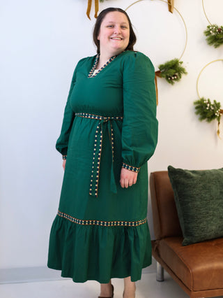 Wintergreen Embroidered Midi Dress