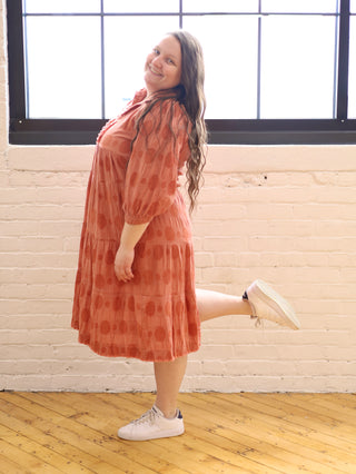 Clay Polka Dot Midi Dress