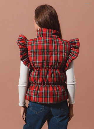 Winter Plaid Puffer Vest