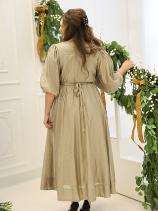 Champagne Holiday Midi Dress