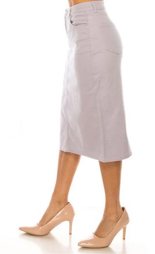 Lavender Denim Skirt
