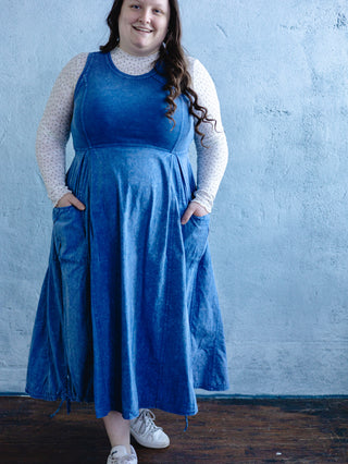 Blue Everyday Mineral Wash Jumper Dress