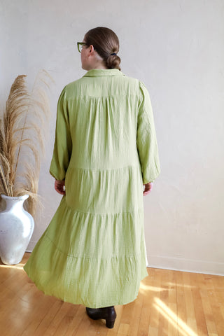 Avocado Green Maxi Plus Dress