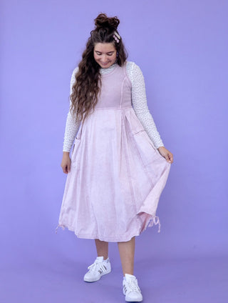 Lilac Everyday Mineral Wash Jumper Dress