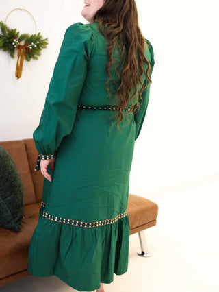 Wintergreen Embroidered Midi Dress
