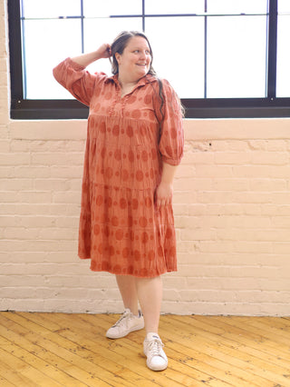 Clay Polka Dot Midi Dress