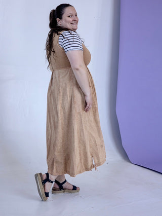 Khaki Everyday Mineral Wash Jumper Dress