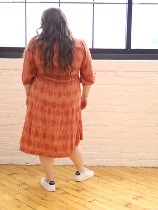 Clay Polka Dot Midi Dress