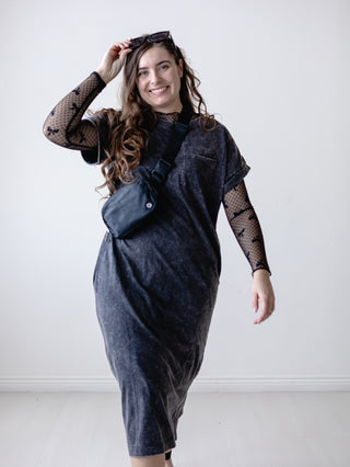 Black Bow Mesh Layering Top