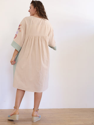 Sunrise Boho Embroidered Midi Dress