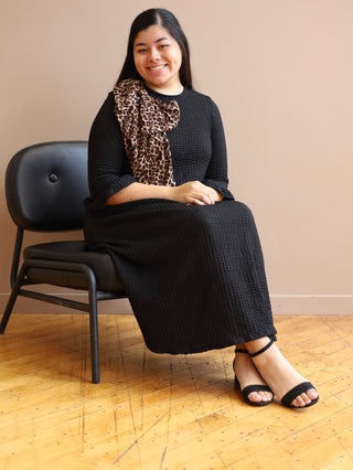 Wild Side Black Leopard Bow Dress