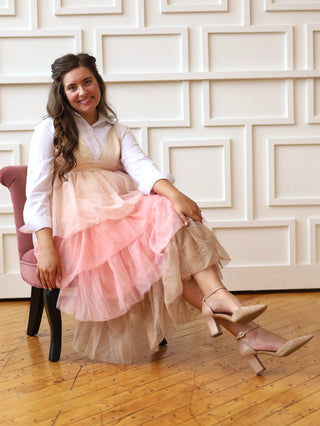 Champagne Ice Cream Tulle Jumper Dress