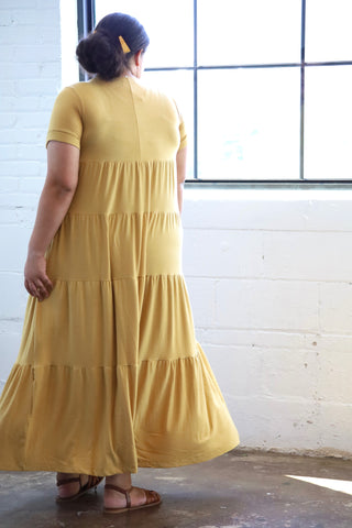 Light Mustard Maxi Plus Dress