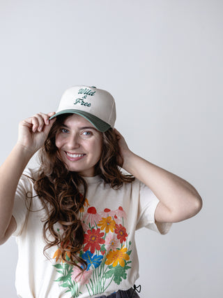 Wild + Free Dark Forest Green Ball Cap