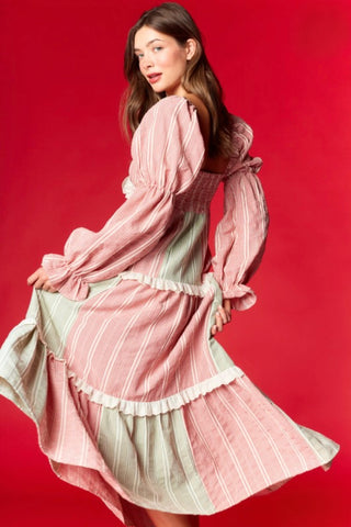 Christmas Eve Red and Green Gingham Dress