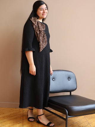 Wild Side Black Leopard Bow Dress