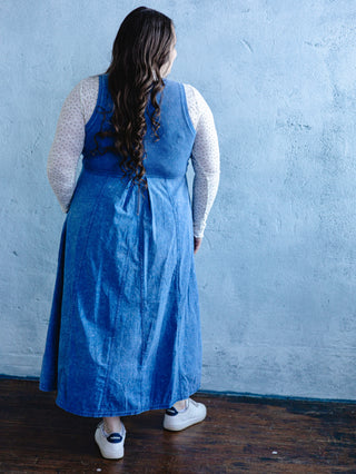 Blue Everyday Mineral Wash Jumper Dress