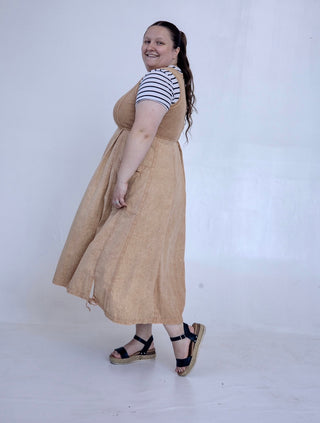 Khaki Everyday Mineral Wash Jumper Dress