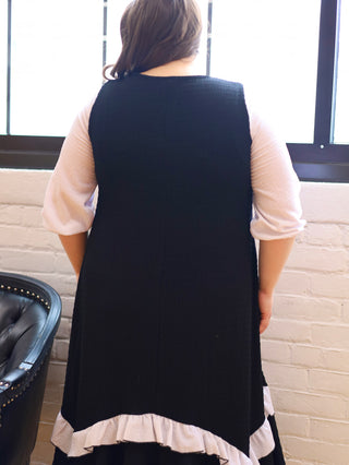 Stunning Black and White Ruffle Dress