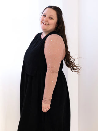 Taupe Rhinestone Layering Top