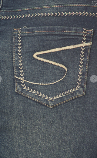 The Anna Vintage Stitched Denim Skirt