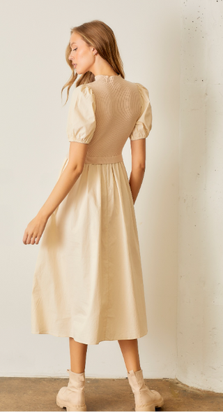Creamy Chai Sweater Midi Dress