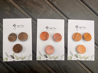 Solid Stained Wooden Circle Clip Sets (3 Colors)
