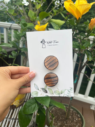 Campfire Smore's Burnt Wooden Hair Clip Set