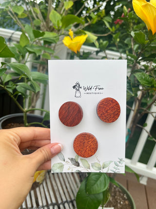 Imported South American Bloodwood Circle Clip Sets