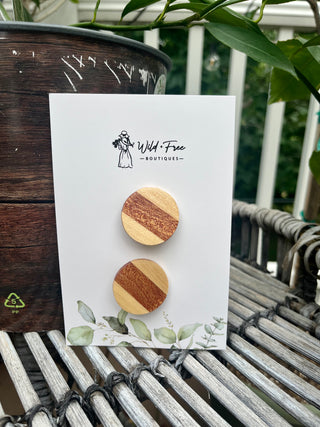 Thick Striped Circle Hair Clip Sets (3 colors)