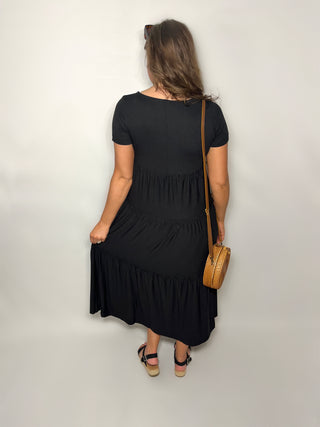 Essential Black Maxi Layering Dress