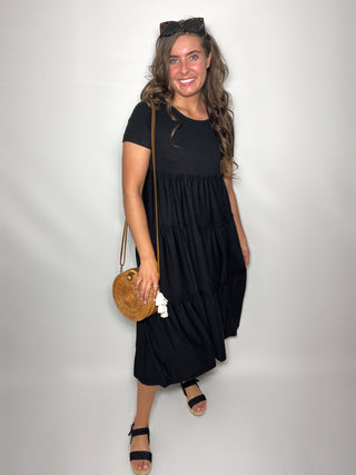Essential Black Maxi Layering Dress