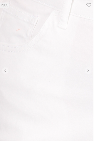 White Denim Midi Skirt