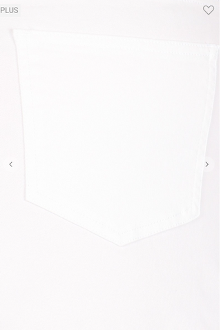 White Denim Midi Skirt