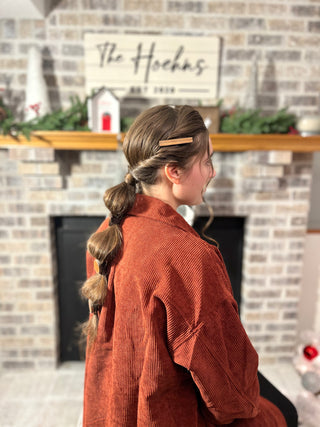 The Coffee Collection Handmade wood hair clips (2 designs and 5 colors)