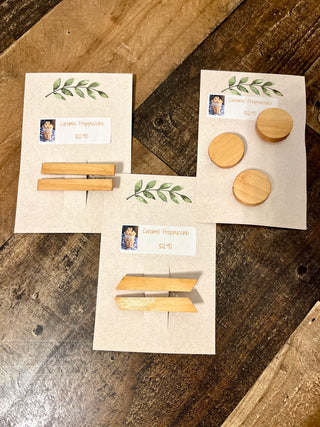 The Coffee Collection Handmade wood hair clips (2 designs and 5 colors)