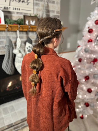 The Coffee Collection Handmade wood hair clips (2 designs and 5 colors)